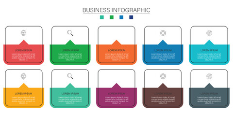 infographic vector illustration with 3, 8, 5, 6 steps, infographic template design. Can be used for process diagrams, presentations, workflows.