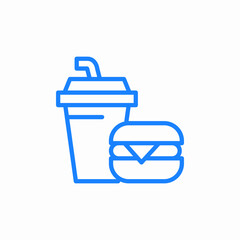 burger drink icon sign vector