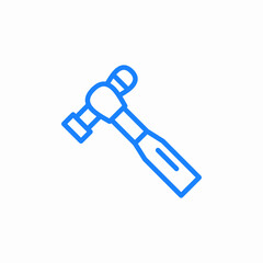 claw hammer icon sign vector