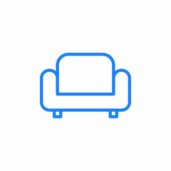 cozy armchair icon sign vector