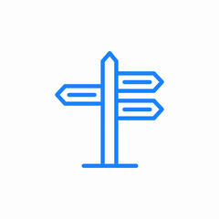 direction post icon sign vector