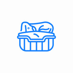 dog basket icon sign vector