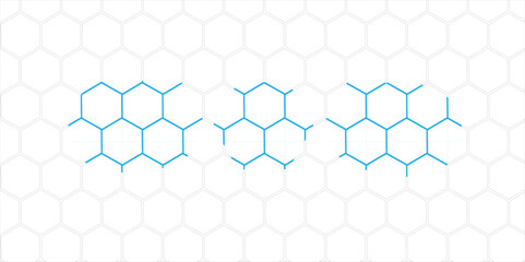 Abstract geometric design with seamless hexagonal honeycomb texture