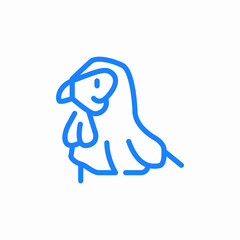 fishing bird icon sign vector