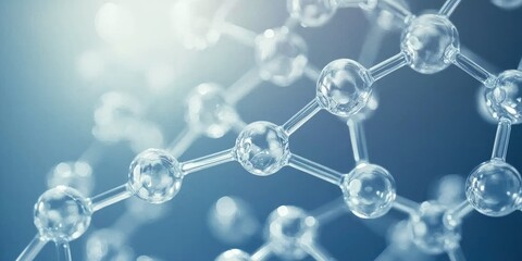 Modern and professional white and blue gradient with intricate molecule graphics