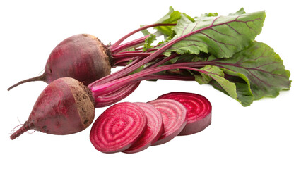 red beet isolated on white