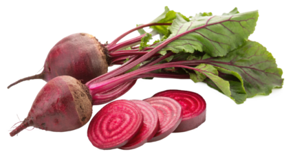 red beet isolated on white