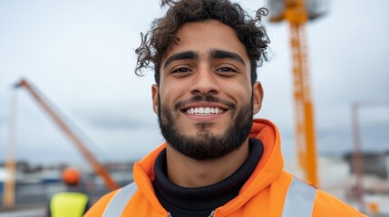 portrait of a handsome young man as civil engineer