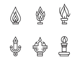 Gas Energy line art icon power and sustainability