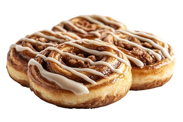 3D Cinnamon Rolls with Frosting Drizzled on Top