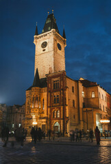 Old Town Tower In Prague At Night