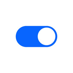 Simple blue toggle switch icon for on/off actions, settings, and UI elements.