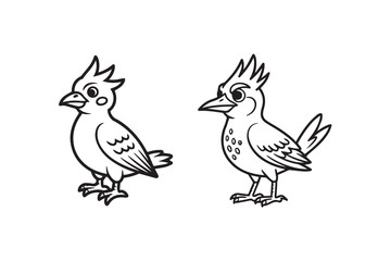 Obraz premium cartoon bird illustration vector