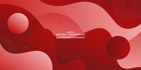 Simple soft red gradient textured background design with wave background in 3D style. Vector Eps10