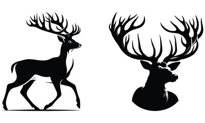 deer silhouette vector