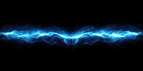 Neon blue flare with sharp, precise glowing lines