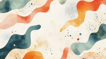 Fototapeta premium abstract watercolor background with organic shapes and pastel co