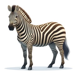 Fototapeta premium illustration of a Zebra isolated on white background 
