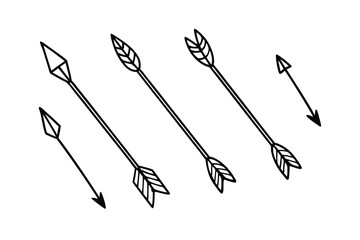 Doodle Arrows Collection Hand Sketch Style