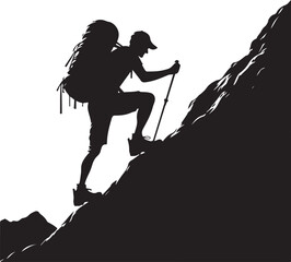 Mountain Hiker vector