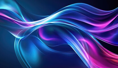 Fototapeta premium Abstract flowing ribbons of vibrant color