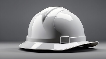 Fototapeta premium Construction safety helmet on gray background