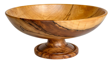 wooden bowl on white background, generative AI