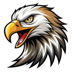 Fototapeta premium Powerful eagle head illustration