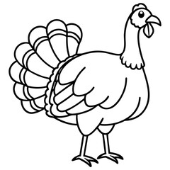 Modern Turkey Outline Vector Illustration