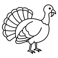 Modern Turkey Outline Vector Illustration