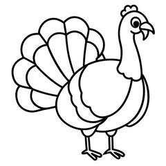 Modern Turkey Outline Vector Illustration