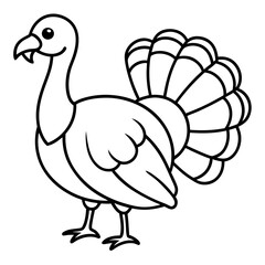 Modern Turkey Outline Vector Illustration