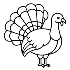 Modern Turkey Outline Vector Illustration