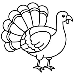 Modern Turkey Outline Vector Illustration