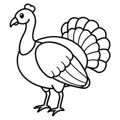 Modern Turkey Outline Vector Illustration