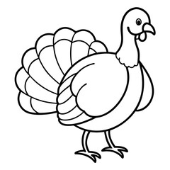 Modern Turkey Outline Vector Illustration