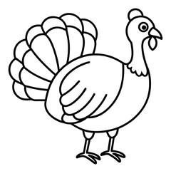 Modern Turkey Outline Vector Illustration