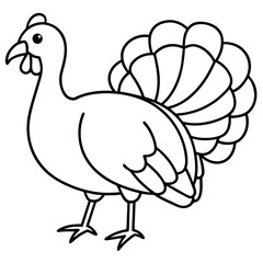 Modern Turkey Outline Vector Illustration