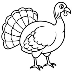Modern Turkey Outline Vector Illustration