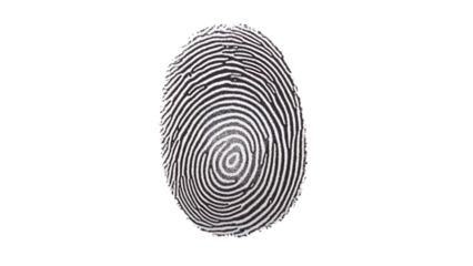Fingerprint Isolated on White Background