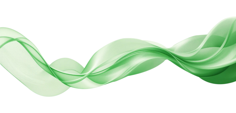 Flowing Green Abstract Waves Background |Organic Light Motion Texture  Fresh Nature Vibes Design Art  green smoke on white background - Powered by Adobe
