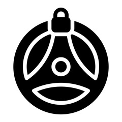 steering wheel glyph icon