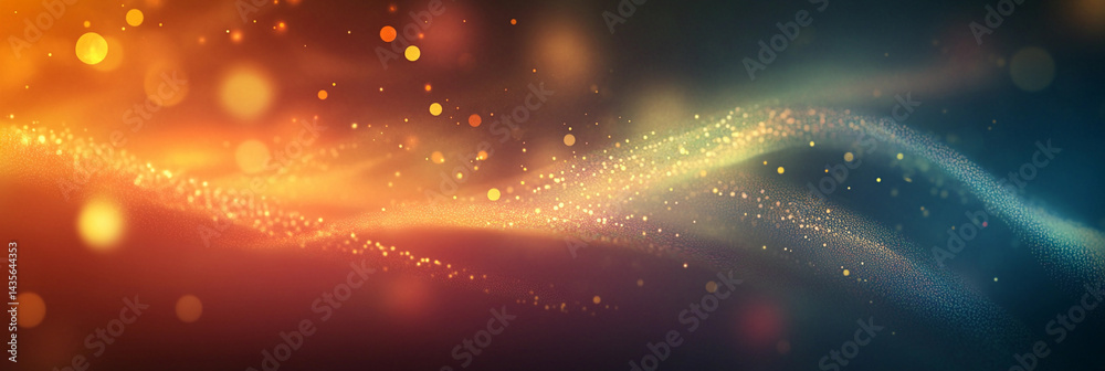 Aufkleber Vibrant abstract light waves in dynamic colors and textures Generative AI