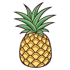Obraz premium Colorful pineapple illustration