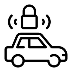 Obraz premium rent a car line icon