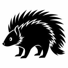 Porcupine Silhouette Logo