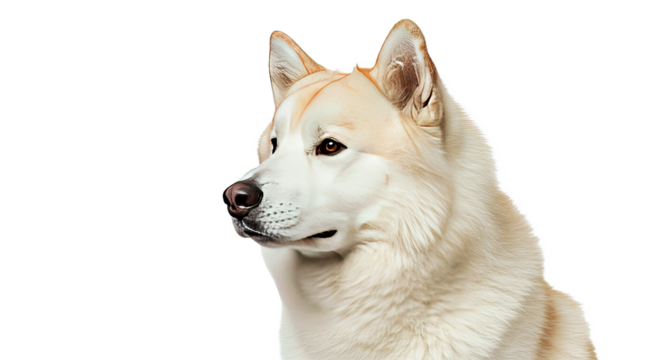 Strong Alaskan Malamute Sitting Thick Coat Alert Expression Isolated White Background PNG Pet Dog Portrait