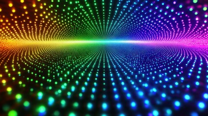 Obraz premium Rainbow light tunnel, digital art