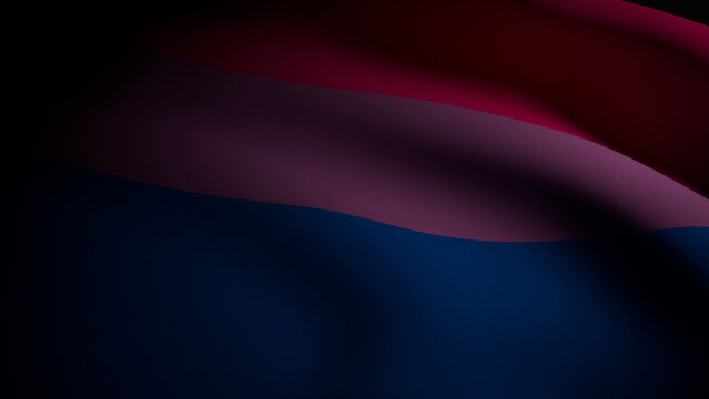 Realistic 3D Bisexual Pride Flag render.