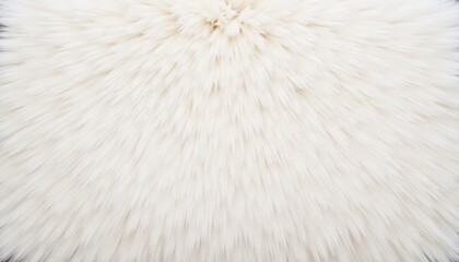 Fototapeta premium Luxurious white fur rug on a black background, study in texture and contrast soft